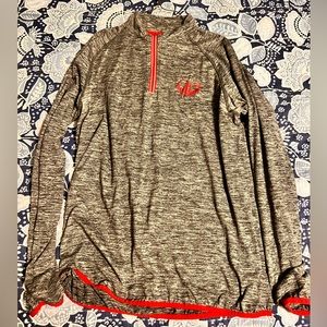 Moneyball Grey/Red Quarter Zip Pullover